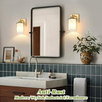 VerRon Wall Sconces Set of 2 with Double Clear Glass Shade for Bathroom - Image 2