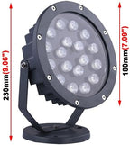 18W Pure White LED Outdoor Wall Wash Flood Light Fixture Project Spot Lamp DC 24V - Image 2