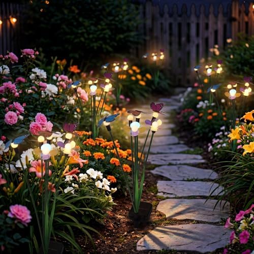 Hoikwo Solar Garden Flower Lights 4 Pack - Image 6