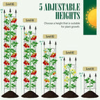 2 Pack 56.7'' H x 12'' W Garden Trellis for Climbing Plants Outdoor, Rustproof Metal Garden Flower Trellis, Rose Trellis for Outdoor Indoor Climbing Plants Clematis Vines Flowers Potted Plants, Tomato - Image 4