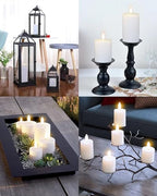 12 Pcs White Flameless Candles Flat Top LED Candles with Remote Timer, Pillar Flameless Candle Bulk Flickering Battery Operated Candle for Wedding Festival Outdoor Home Decor D 3'' H 4'' 5'' 6'' - Image 4