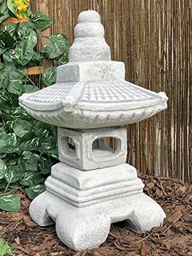Japan Pagoda NOZURA 63 lb.Japanese Pagoda, Stone Lantern, Pagoda Temple, Japanese Garden, Stone Lantern, Memorial Decor, Japan Lover ,Garden Lantern Hypertufa Lightweight,Beautiful Statue, O1991H by OLOMA