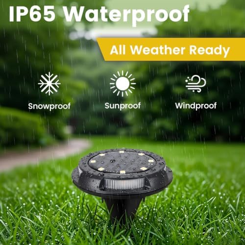 8 Pack Solar Ground Lights Uplight Sidelight 4000K Driveway Lights - Image 6