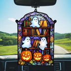Ghostly Bookshelf Acrylic Suncatcher - Image 5