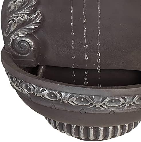 San Pablo Grey Ornate 33" Large Wall Outdoor Fountain by John Timberland - Image 6