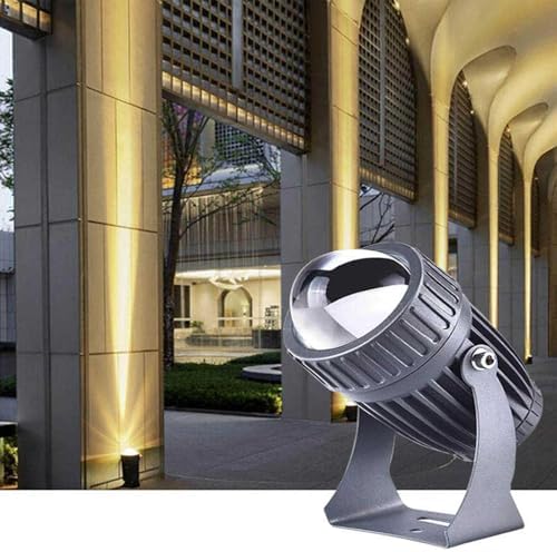 Outdoor LED Spotlights - AC85-265V Narrow Beam Floodlight, IP65 Waterproof Lighting Beam Lamp, Adjustable Long Distance Spot Light, Wall Washing Spotlight(Blue) by Unknown