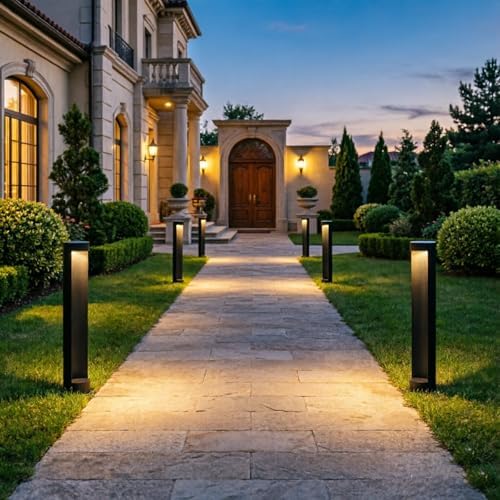 Landscape Path Light, Aluminum Outdoor Bollard Lighting for Lawn, Patio, Courtyard and Driveway Decoration Lighting IP65 Waterproof Pathway Lights - Image 3