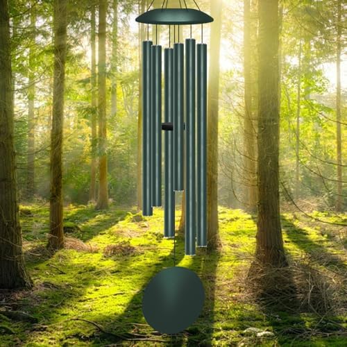 45" Large Wind Chimes for Outside, 6 Thick and Bold Aluminum Tubes (Forest) by Unknown