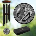 Personalized Firefighter Memorial Wind Chimes for Outdoors – Custom Photo Name & Years Remembrance Chime – Sympathy Gift for Loss of Loved One – Meaningful First Responder Tribute for Garden by AlpadilCo