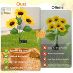 Solar Sunflowers Outdoor Waterproof Flowers Lights Yard Garden Fall Decor - Image 3
