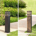 Outdoor Square Pathway Light, Modern Waterproof LED Bollard Light Fixture with Acrylic Shade, Die-cast Aluminum Pedestal Garden Lamp for Driveway, Yard, Lawn, Walkway, Patio Deck Decoration - Image 2