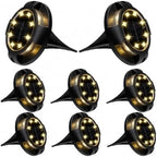 Ground Lights, Solar Lights Outdoor Disk Underground Lamp(Warm Side-Warm,4Pcs) by Unknown
