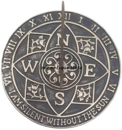 10'' Nautical Sundial – Timeless Outdoor Sundial Clock, Elegant Alumiunm Garden Decor, for Home Décor, Durable Weather-Resistant Yard Timepiece by Unknown
