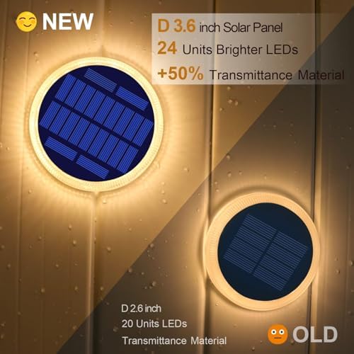 YiLaie Stick on Solar Dock Deck Step Lights Outdoor Waterproof 4 Pack - Image 4