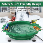 Heated Bird Baths for Outdoors Winter, 100W Heated Birdbath Heater, Green - Image 5