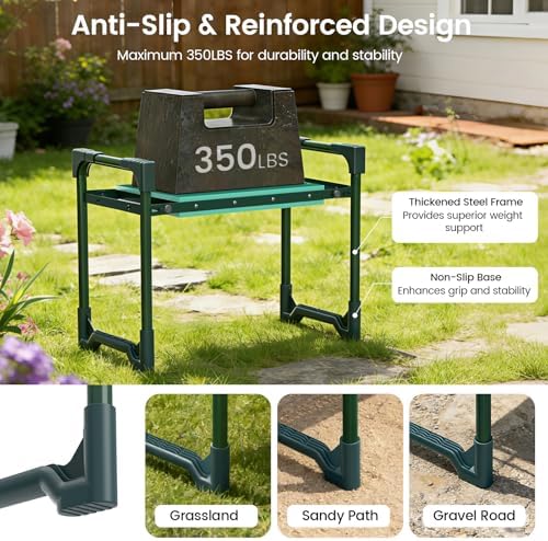 Garden Kneeler and Seat Foldable Gardening Stool Foldable Gardening Bench - Image 5