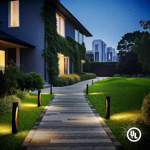 Tribesigns 6-Pack Low Voltage Landscape Lights, 4.8W LED Pathway Lights, 3000K Outdoor Landscape Lighting for Walkway, Garden, Yard UL&ETL Listed, IP65 Waterproof, 12-24V Aluminum Alloy, Black - Image 5