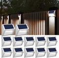 JSOT Solar Powered Lights Ideal for Step, Fence, Deck, Stair-Cool White-12P by JSOT
