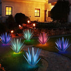 KODIBO Large Metal Agave Plant Outdoor Decor with Solar Light, Dark Blue - Image 6