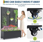 GarveeLife Metal Planter Box with Trellis and Wheels 71"x47"x16" - Image 3