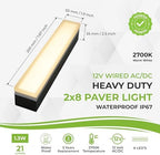 LUMENGY Paver Light 2x8 Inch (1.97x7.87), 2700K Warm White, Glare-Free Brick Lighting for Driveways, Walkways, Pool Decks and Patios, 12V Hardwired, IP67 Waterproof, Drive-Over Rated - Image 2