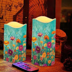 Flower LED Flameless Candles with Realistic Dancing Flame Waterproof Battery Operated with Remote & Timer (4 Pack,) Outdoor & Indoor Decor Housewarming Gifts - Image 5
