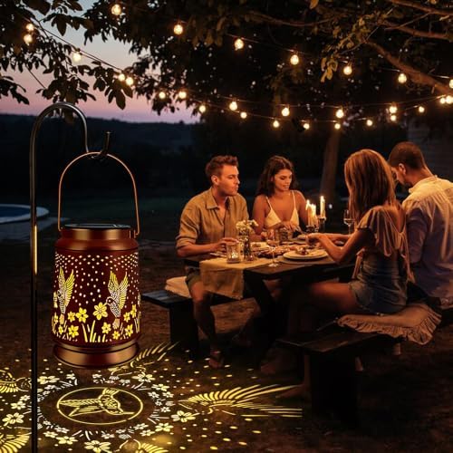 KY&BOSAM Solar Lantern Hanging Solar Light Outside Birthday Gift for Women - Image 2