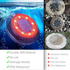Flacchi Solar Lights Outdoor Waterproof，Red 12 Pack 2-in-1 Ground Lights - Image 5