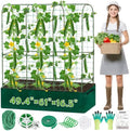 ROADPLUM Cucumber Trellis for Climbing Plants with Grow Bag, 61" Tall Metal U-Frame Garden Trellis for Raised Bed with Garden Netting and Plant Clip Plant Ties for Vegetables, Squash, Pea, Grape by ROADPLUM