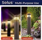 Solus Round LED Bollard Path Light – 10W Integrated LED, 937 Lumens, 4000K – Modern Outdoor Walkway Light, ETL Listed, Black or Bronze (Bronze, Single) - Image 4