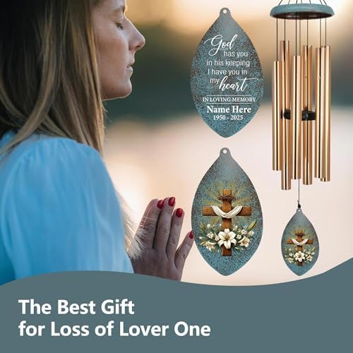 ASTARIN Wind Chimes for Loss of Loved One, Sympathy Gifts Wind Chime for Loss, Personalized Sympathy Windchimes in Memory of Mom/Dad, Memorial Gifts for Bereavement Condolences(Produced in Texas) - Image 6