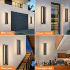 Modern Exterior Light Fixture, LED Outdoor Wall Lights Black, 23.6'' 1 Pack - Image 6