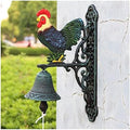 Cast Iron Dinner Bell, Rustic Decorative Bell Vintage Shaking Bell Hand Bell Heavy Duty Metal Bell, Antique Style Farmhouse Wall Mounted Decoration for Outside The House by SKIHOT