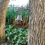 Dinner Bells for Outdoor Use - Cast Iron Church Wall Bell, Wall Mounted Entrance Gate, Decorative Farm Accent Bells with 6 Birds Large and Loud | Outdoor Dinner for Farmhouses Outdoor - Image 3