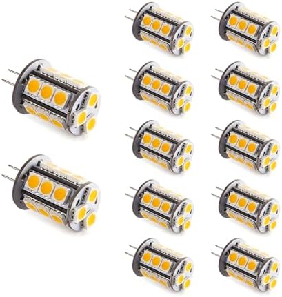 T3 G4 Bi-pin LED Light Bulb 12V, 3W Pathway Light Bulbs 12-Pack by Makergroup