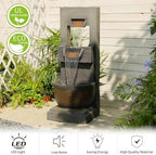 Sunlinua 39H Modern Outdoor Water Fountain with LED Light - Image 4