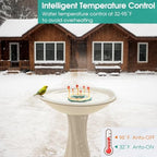 Bird Bath Heater, 70W Bird Bath Heater for Outdoor in Winter, Birdbath Water Heater Thermostatically Controlled Heated Bird Bath for Outdoor Yard Bird Bath Deicer, for Bird Chicken Livestock. - Image 4