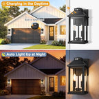 Solar Porch Lights Outdoor with Motion Sensor, Dusk to Dawn Waterproof Solar Wall Light with 3 Lighting Modes, Wall Sconce Light fixtures for Home Garage Porch Yard Front Door - Image 2