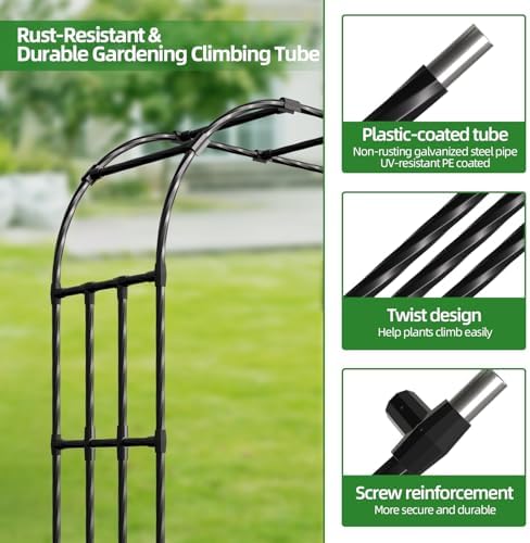 Half Side Garden Arch Trellis,1.97FT×8.53FT - Image 3