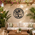 Personalized Metal Palm Tree Sign, Custom Signs Outdoor Palm Tree, Personalized Palm Tree Sign, Metal Palm Anniversary Wedding Gifts, Palm Tree Metal Wall Art, Custom Metal Sign with Palm Tree - Image 3