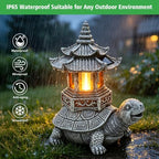 Solar Garden Turtle Statue, Outdoor Light Decoration Gift for Women Mom Dad - Image 4