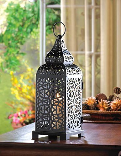 Fennco Styles Moroccan Tower Candle Holder Lantern - Image 2