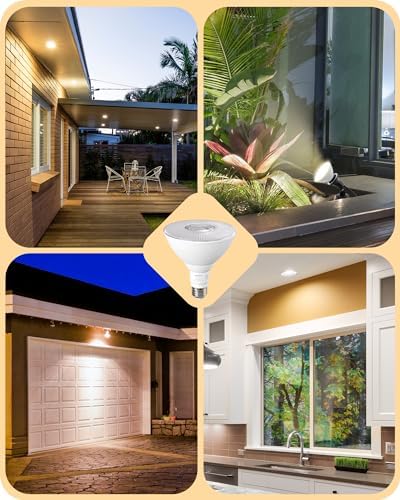 EDISHINE PAR38 LED Flood Light Bulbs Outdoor Dimmable 3000K 1800LM 6 Pack - Image 7