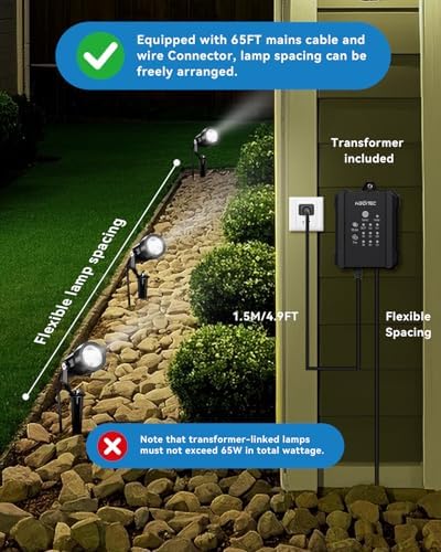 HIBOITEC All-in-One Low Voltage Landscape Lighting Kit, Dusk to Dawn, 8 PCS - Image 6