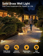 Gardenreet Outdoor Well Lights Low Voltage - Solid Brass 12V All Weather Ip65 Inground Lighting, LED Fixture, Antique Bronze for House Garden Path with 4000K Neutral White MR16 Bulb - Image 2