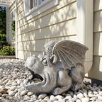 Gothic Gargoyle Sculpture Gutter Downspout Extender,Garden Resin Statue Ornament,Decor Downspout Diverter,Perfect Rain Diverter for 3"x4" Downspouts, Perfect Outdoor Decor Gift (12.2 in) - Image 3