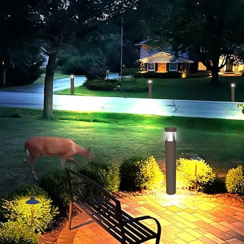 24/19/14W CCT Tunable 42in LED Bollard Light Outdoor Photocell Bronze 120V - Image 7