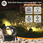 Gardenreet Landscape Well Light - Brass LED Ip65 Low Voltage In-Ground Lighting, Outdoor 12V Waterproof Wired Fixture, Antique Bronze for Wall Walkway Lawn Without MR16 Bulb - Image 2