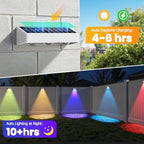 NIORSUN Solar Fence Lights,16 Pack Solars Deck Light,RGB Color,Outdoor Bulb Waterproof Led IP65,Outdoor Fence Light,Power Patio Lamp with Lenses for Outside/Backyard/Railing/Yard (White) - Image 3
