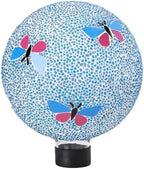 VCUTEKA Gazing Ball, 8" Glass Gazing Balls Sphere for Garden Lawn Outdoor Ornament Yard Decorative, Butterfly by VCUTEKA